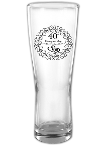 16 oz Oslo personalized pilsner glass